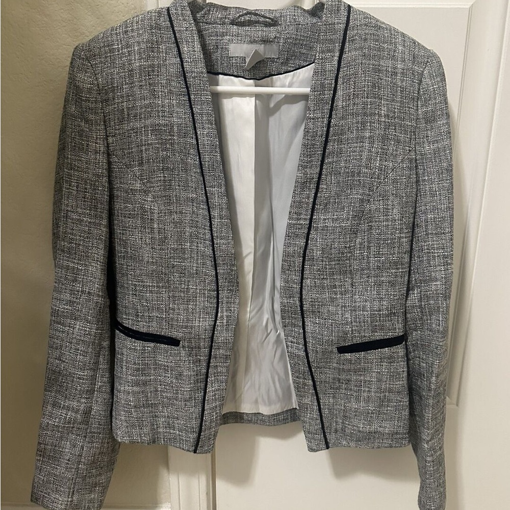Women's Gray Tweed Blazer